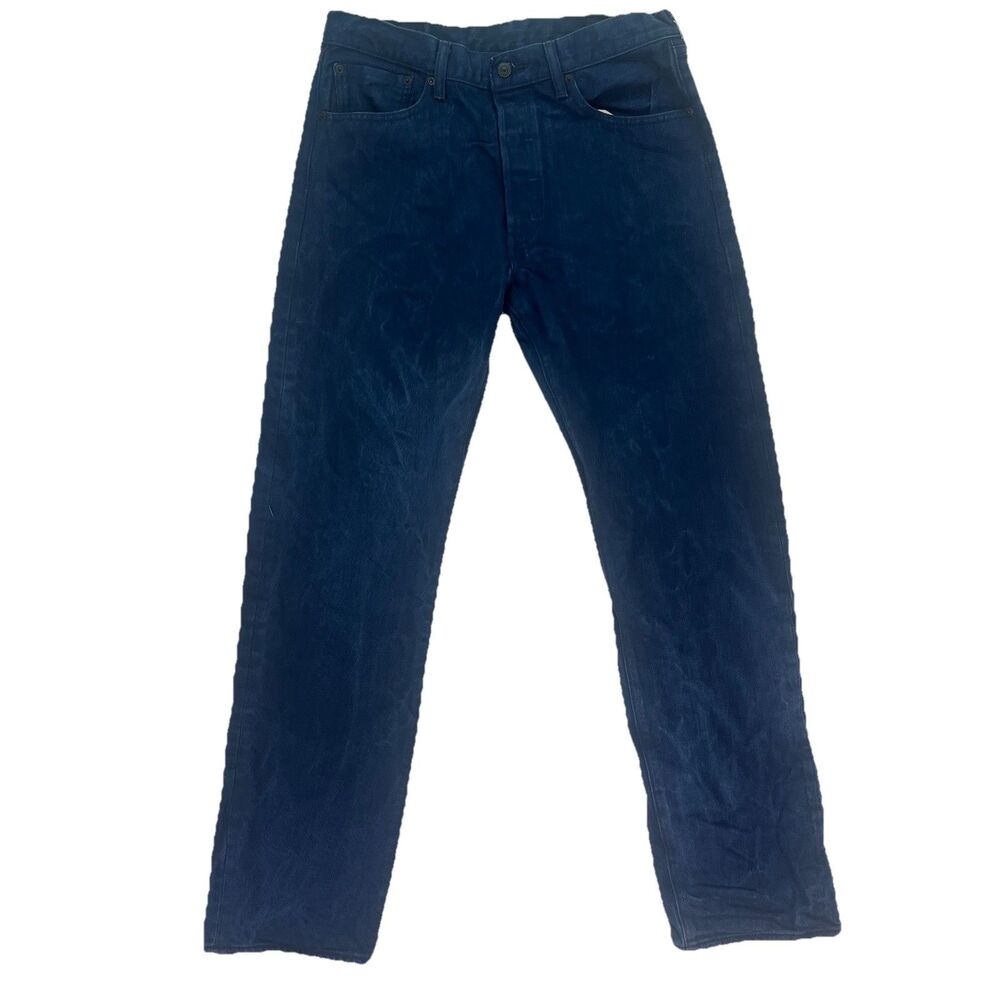 Men’s 34”x34” Navy Blue Levi’s 501xx Button Fly Straight Fit Black Label Jeans